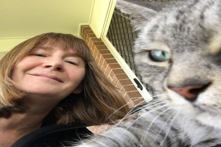 Laura Hurd and cat Laura Hurd and cat
