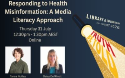 Responding to Health Misinformation: A Media Literacy Approach (Thu 30 Jul)